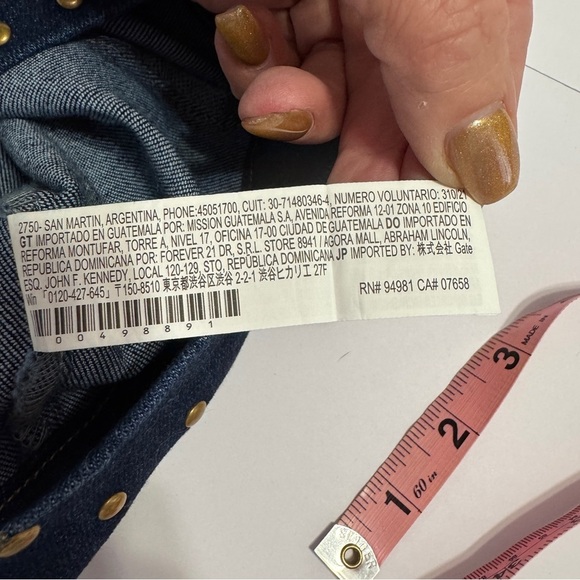 Forever 21 Strapless Studded Denim Mini Dress XS NWT - Picture 13 of 13